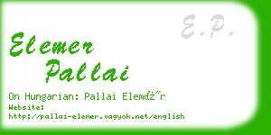 elemer pallai business card